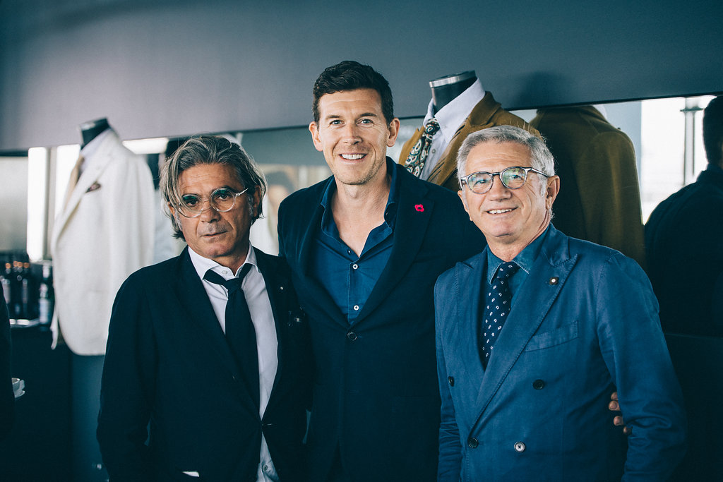 Luigi and Andrea Lardini at Harrolds x Lardini event